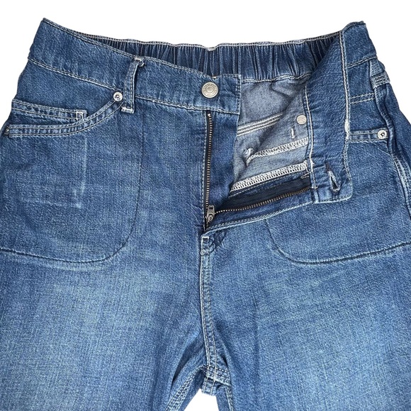 ❌SOLD❌ Free People Chloe Baby Barrel Jeans High Waist Straight Leg Blue Small S - Picture 7 of 17